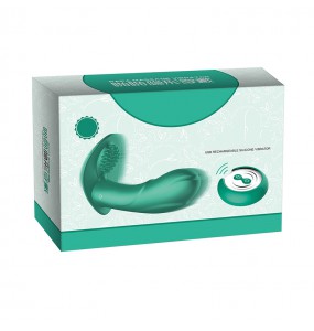 BRKJ Female Wireless Remote Control Warming Wearable Clitoris Vibrator (Chargeable - Green)